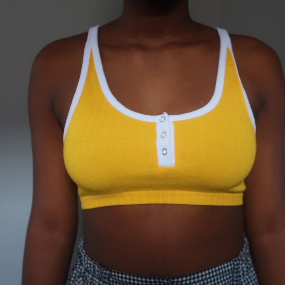 Yellow crop top